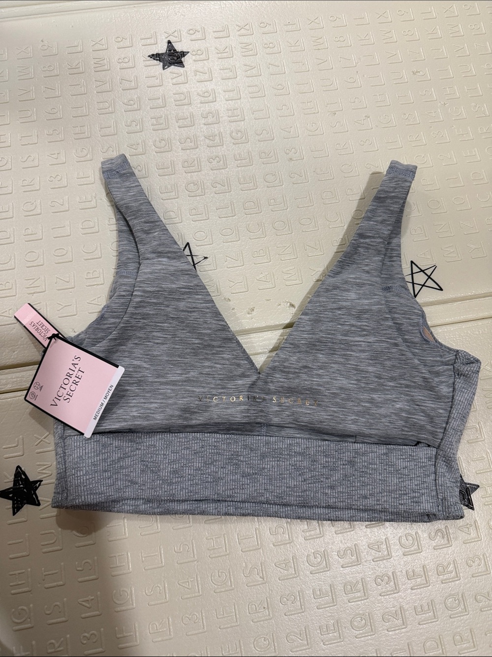 Victoria's Secret Heather Gray V-Neck Seamless Wireless Bralette - Picture 2 of 2